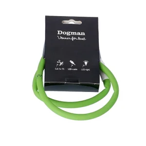 LED-ring i silikon til hund – USB-oppladbar (Grønn)